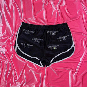 "BIRTHDAY GIRL"  Track Shorts