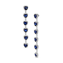 Load image into Gallery viewer, Sapphire Bleu | Heart Dangles