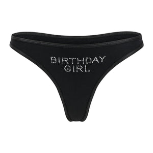 "BIRTHDAY GIRL" Thong | Black