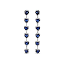 Load image into Gallery viewer, Sapphire Bleu | Heart Dangles